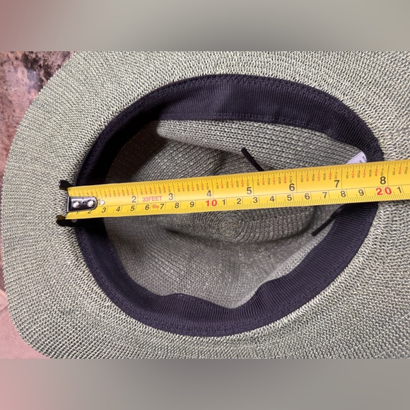 Melrose and Market Sage Green Mesh Wide Brim Hat - Picture 9 of 10